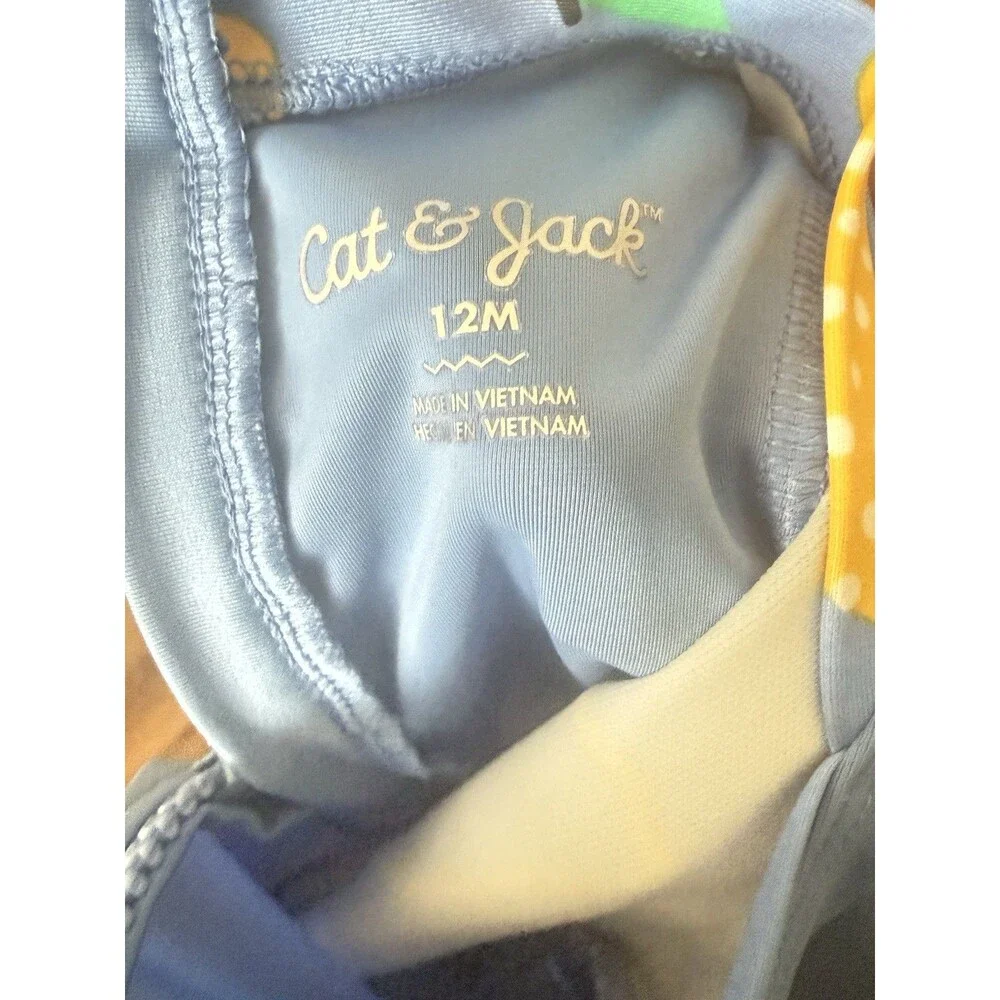 Cat And Jack Baby Girl Lemon Tutu Snap One Piece Swimsuit Size 12 months‎ Ruffle
